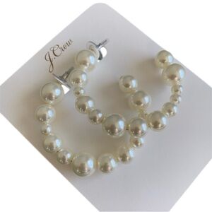 J. Crew Mixed Pearl Hoops